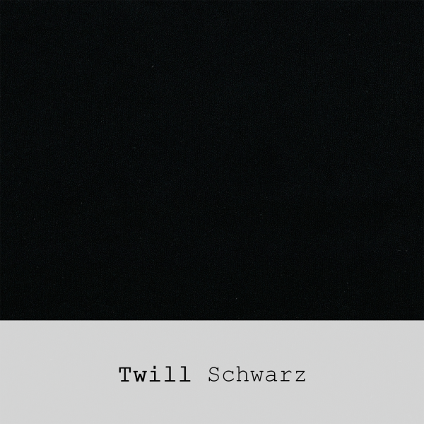 TWILL - elastisch - Schwarz Uni - *SCHWERE VERSION*